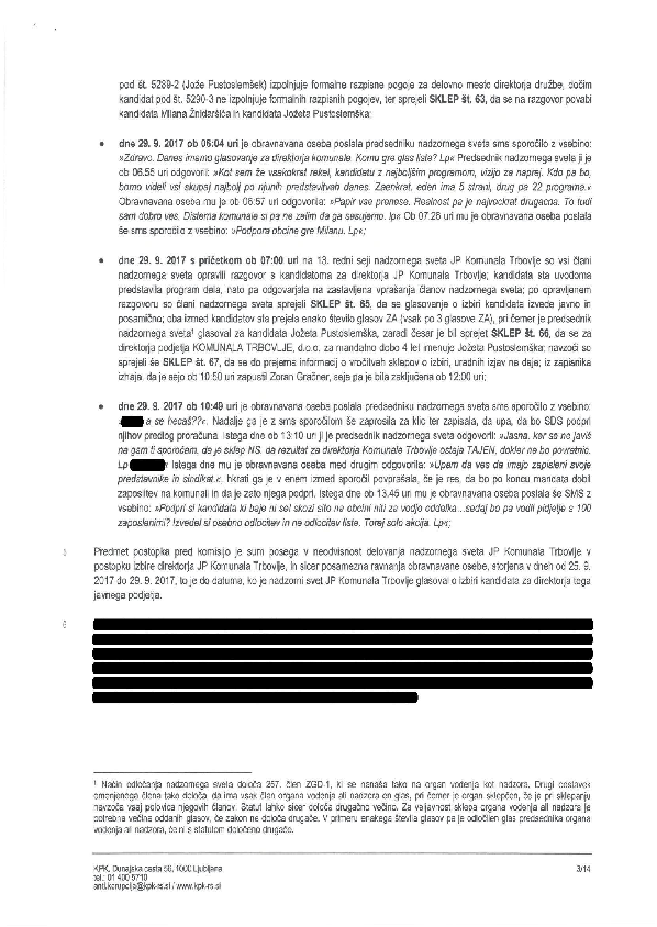 Ugotovitve komisije o ravnanju upanje občine Trbovlje 16. 1. 2020