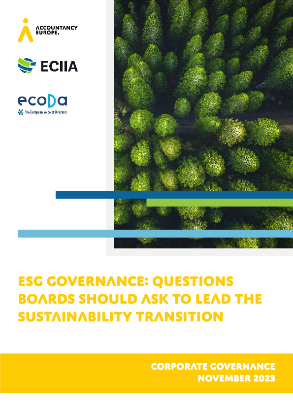 ESG governance: questions boards should ask to lead the sustainability ...