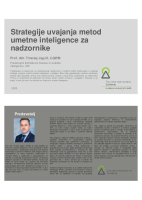 Strategije uvajanja metod umetne inteligence za nadzornike