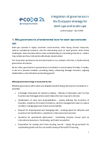 Integration of governance in the European strategy for start-ups and scale-ups