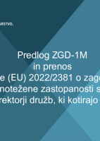 Kakšen je predlog ZGD-1M za implementacijo evropske direktive?