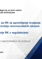 Sodelovanje RK z regulatorjem in smernice za spremljanje kakovosti zunanje revizije