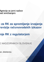 Sodelovanje RK z regulatorjem in smernice za spremljanje kakovosti zunanje revizije