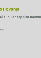 Trajnostno poslovanje  ("Izobraževanje za nadzornike")