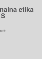Profesionalna etika članov NS ("Izobraževanje za nadzornike")