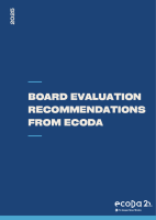 Board evaluation recommendations from ecoDa
