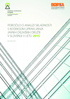 Poročilo o analizi skladnosti s kodeksom upravljanja javnih delniških družb za 2015