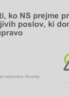 Kako ravnati, ko NS prejme prijavo glede škodljivih poslov, ki domnevno bremenijo upravo