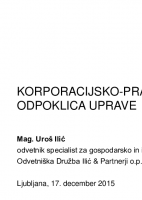 Korporacijsko-pravne pasti odpoklica uprave