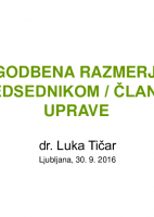 Pogodbena razmerja s predsednikom / članom uprave