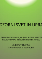 Pregled zakonske ureditve odpoklica uprave in utemeljeni razlogi za odpoklic uprave