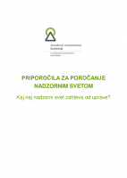 Priporočila za poročanje nadzornemu svetu