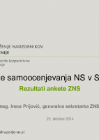 Samoocenjevanje NS in UO v Sloveniji - anketna raziskava