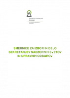 Smernice za izbor in delo sekretarjev nadzornih svetov (in UO)