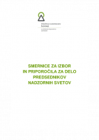 Smernice za izbor in priporočila za delo predsednikov NS