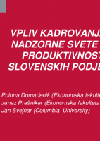 Vpliv kadrovanja v nadzorne svete na produktivnost slovenskih podjetij