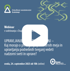 Upravljanje podnebnih tveganj - posnetek webinarja