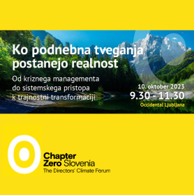 Chapter Zero Slovenia: Ko podnebna tveganja postanejo realnost