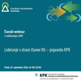 Lobiranje s strani članov NS - pojasnilo KPK