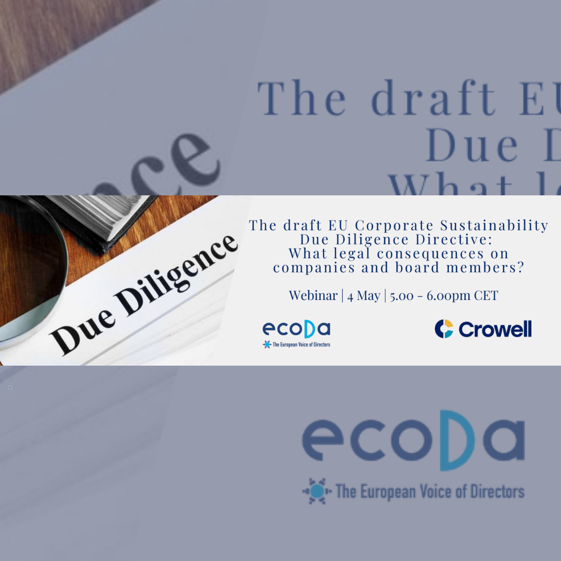 ecoDa webinar: The draft EU Corporate Sustainability Due Diligence Directive