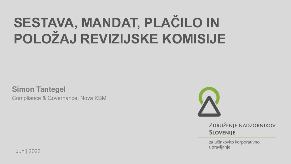 Sestava, mandat, plačilo RK