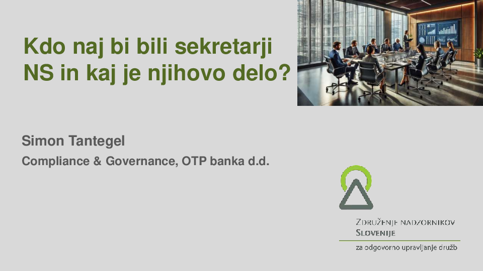 Kdo naj bi bili sekretarji NS in kaj je njihovo delo?