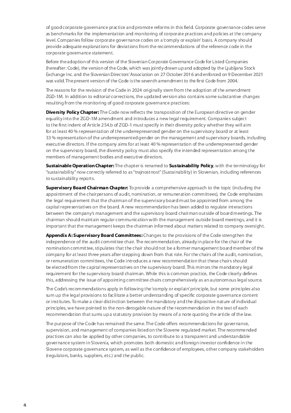 Slovenian Corporate Governance Code for Listed Companies