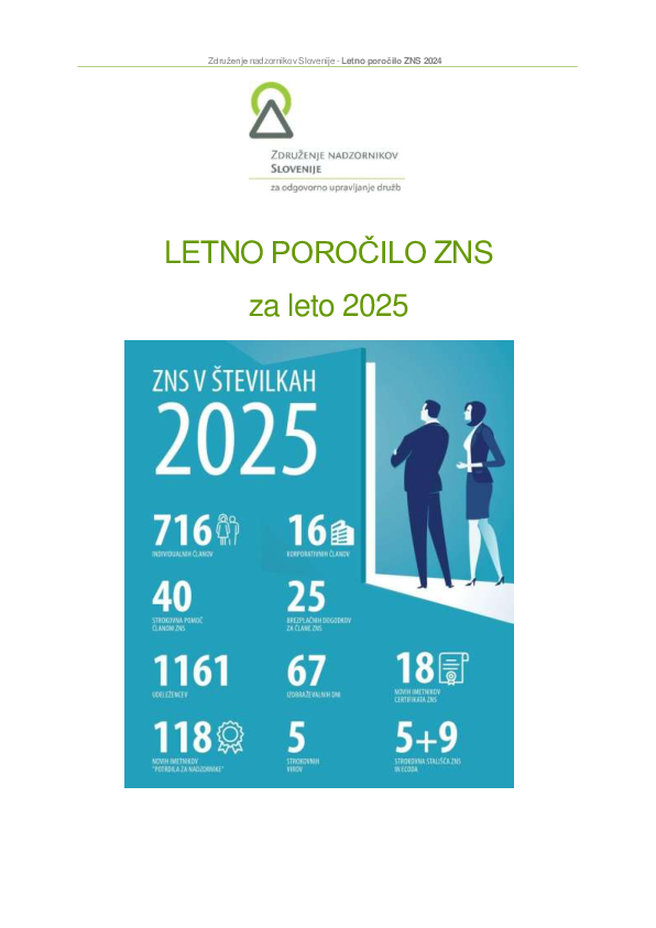 Letno poročilo ZNS 2025