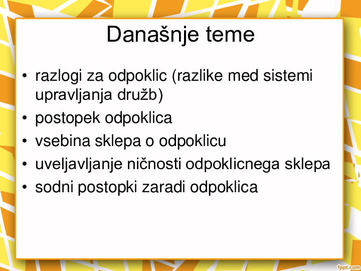 Razlogi za odpoklic uprave in pravne dileme glede utemeljenih razlogov za odpoklic ter vrste in števila potrebnih sodnih postopkov