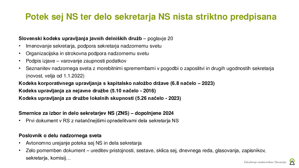 Zaupnost podatkov, pretok informacij, zapisniki, zvočni zapisi, hramba, priprava gradiv in sej NS