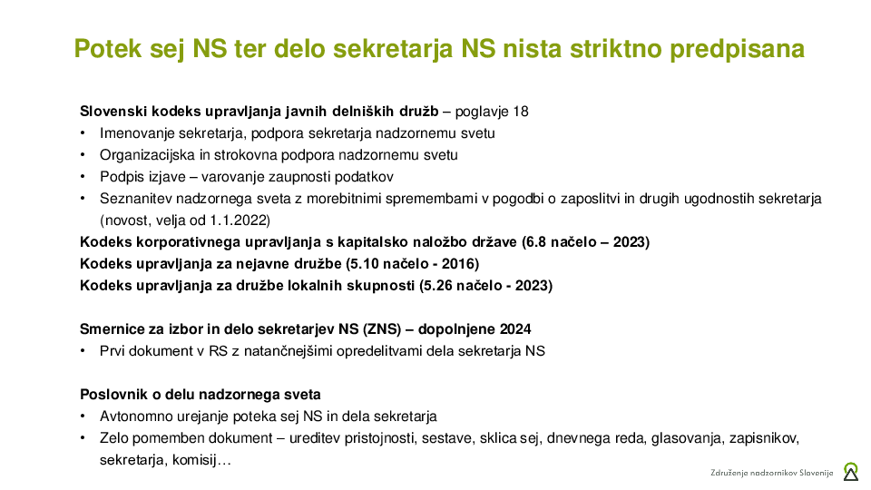 Zaupnost podatkov, pretok informacij, zapisniki, zvočni zapisi, hramba, priprava gradiv in sej NS