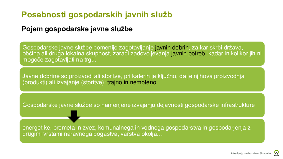 Posebnosti upravljanja javnih gospodarskih služb