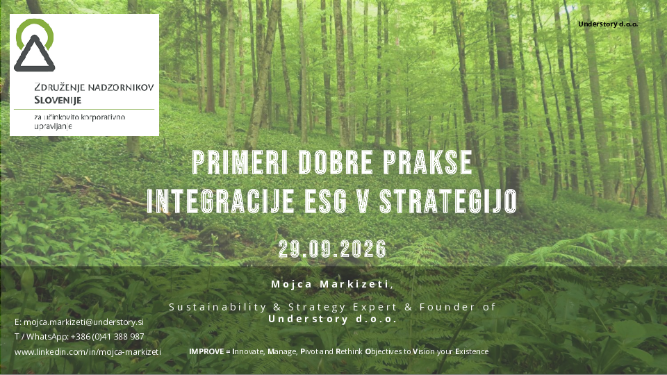 Primeri dobre prakse integracije ESG v strategijo