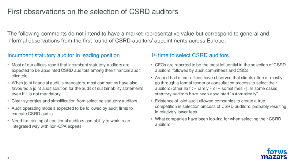 New reporting requirements on ESG information: What impacts for the auditors’ selection?