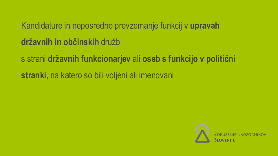 Praktični primeri preprečevanja nastanka korupcijskih tveganj in mehanizmi izogibanja nasprotju interesov - ZNS