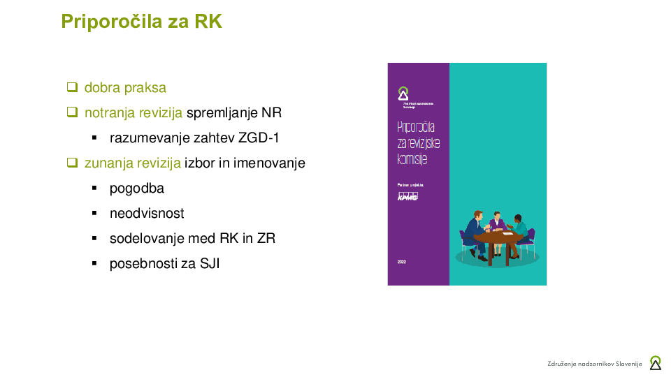 Sodelovanje RK z notranjim in zunanjim revizorjem
