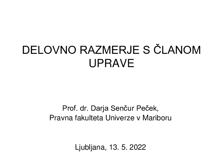 Delovno razmerje s članom uprave