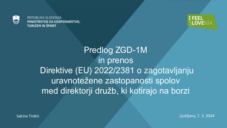 Kakšen je predlog ZGD-1M za implementacijo evropske direktive?