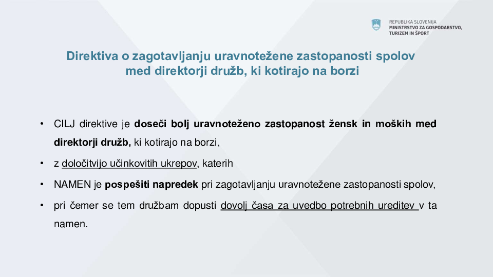 Kakšen je predlog ZGD-1M za implementacijo evropske direktive?