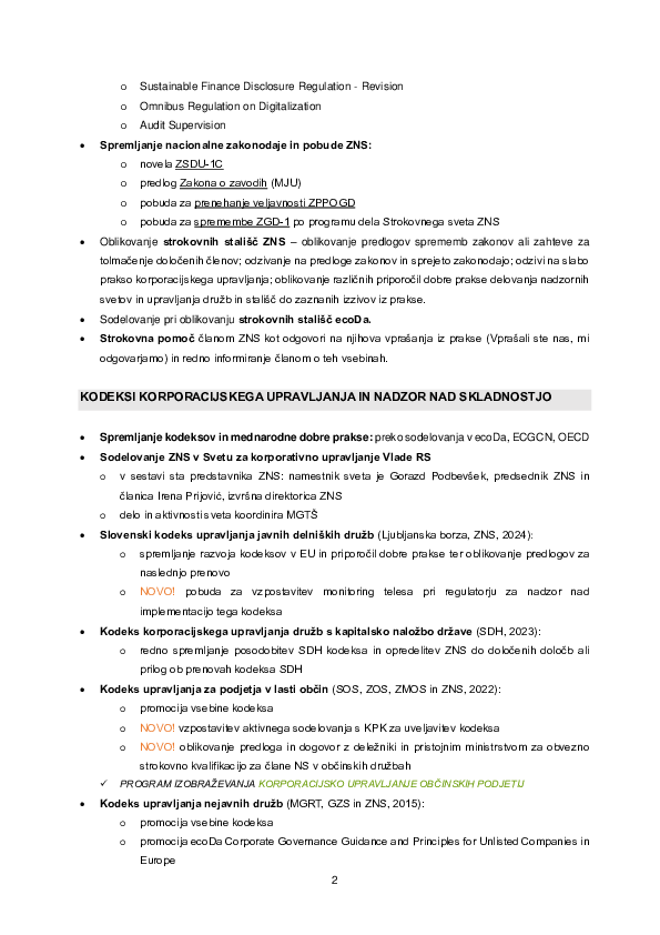 Program dela ZNS 2026