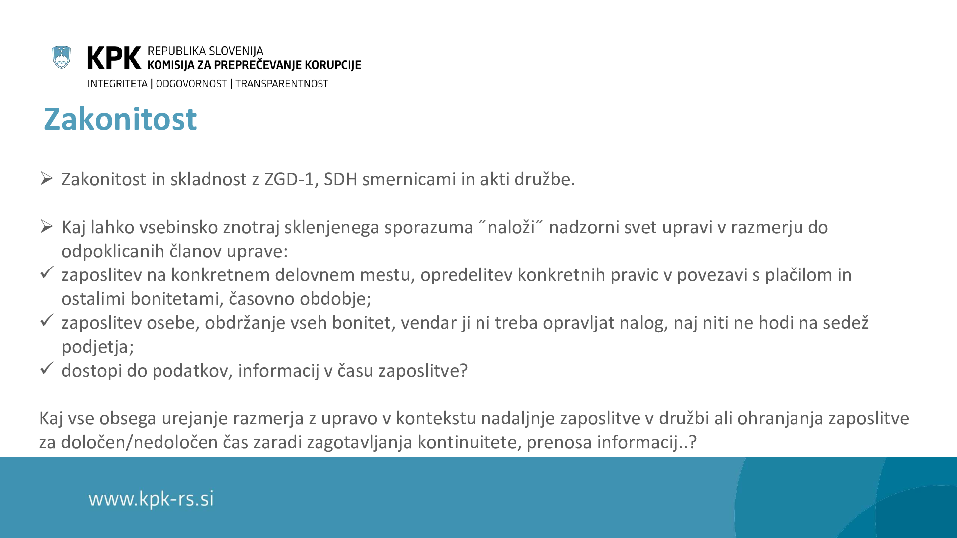 Izzivi pri sporazumih in odpoklicih uprav družb v državni lasti po izkušnjah komisije