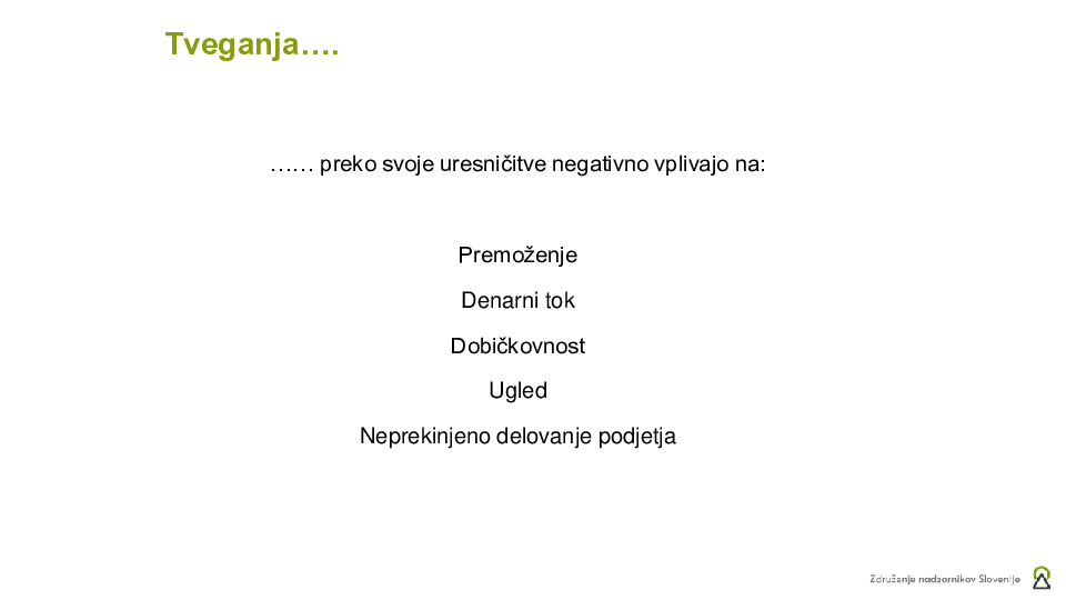 Upravljanje s tveganji  ("Izobraževanje za nadzornike")