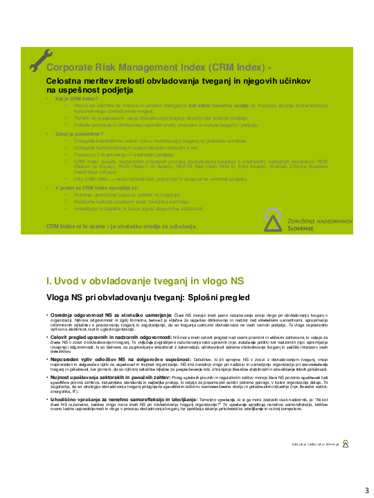 Upravljanje s tveganji ("Izobraževanje za nadzornike")