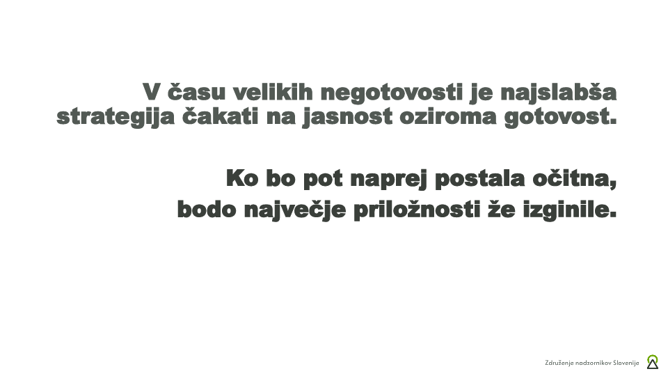 Vloga nadzornega sveta pri strateškem usmerjanju družbe  ("Izobraževanje za nadzornike")