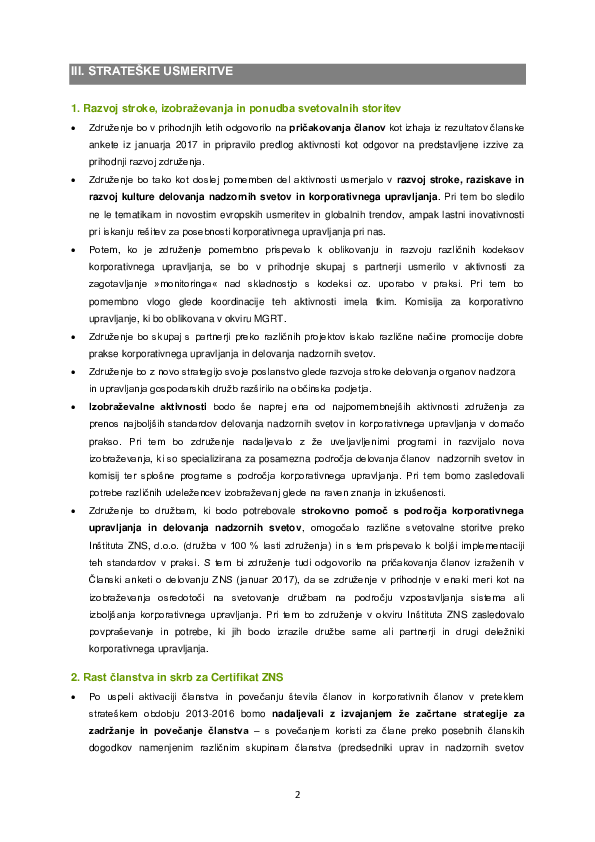 Strateški načrt ZNS 2020