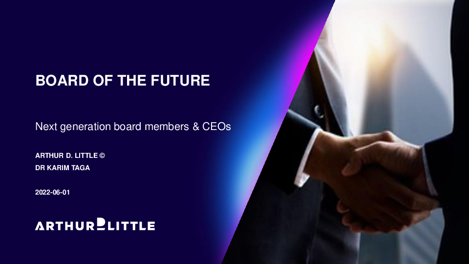 Board of the future - Next generation board members & CEOs