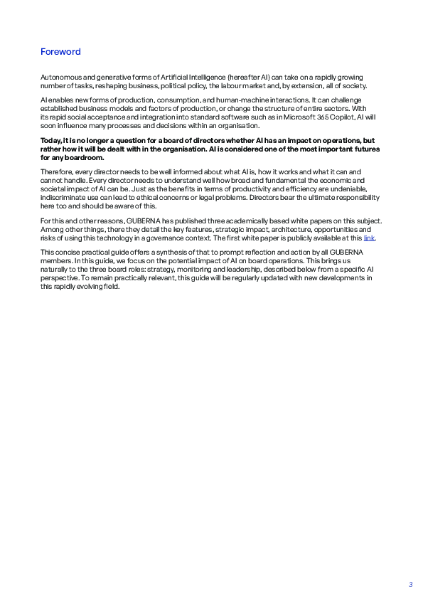 AI for directors - A concise practical guide