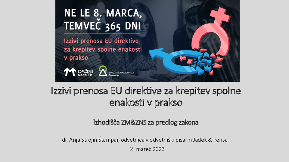 Izhodišča za prenos EU direktive v ZGD-1