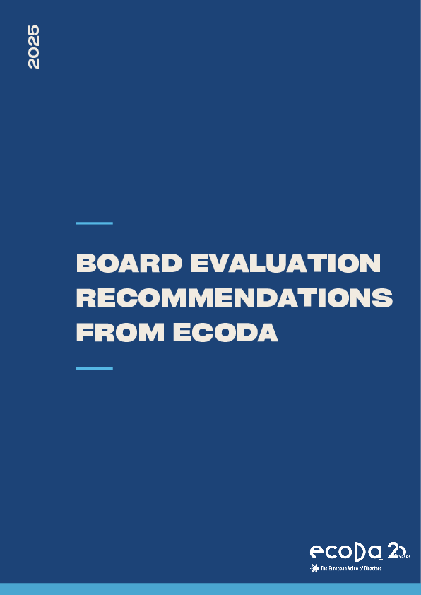 Board evaluation recommendations from ecoDa