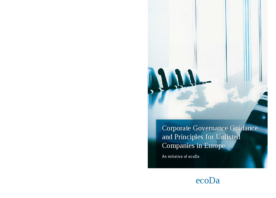 CG guidance and principles for unlisted companies in Europe